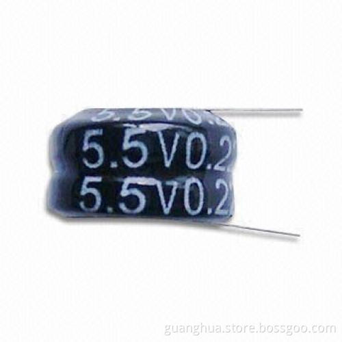 Double-layered Capacitor/Supercapacitor with 5.5V DC Nominal Voltage